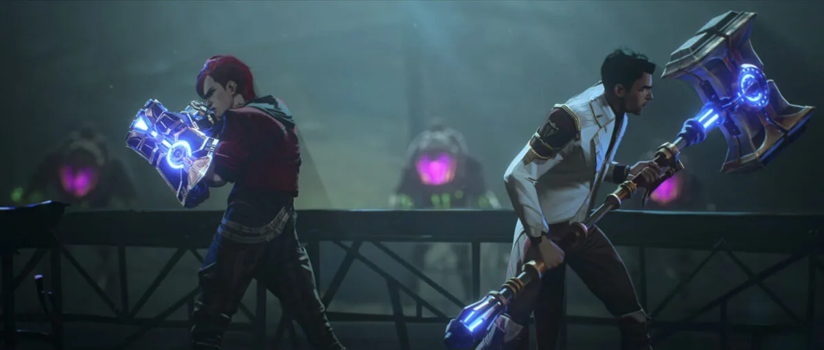 Момент из трейлера мультсериала Аркейн